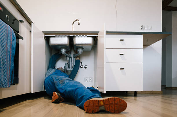 Professional Plumbing technician working in Blue Rock, OH